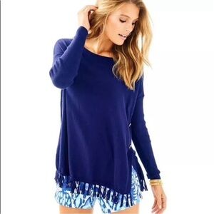 Lilly Pulitzer Ramona Fringe Sweater , sz small